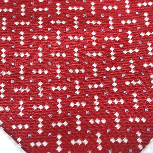 Silk Tie Burgundy Red with Dots J.Khaki Men - Picture 3 of 8